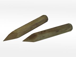 Obrázek 1 produktu Kůl špičatý půlený, impreg. borovice, 5x120cm