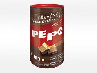 Obrázek 1 produktu PE-PO dřevěný podpalovač kostičky 100 ks FSC