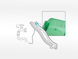 Obrázek 2 produktu Skluzavka s přípojkou na vodu zelená 2,20m