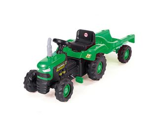 Obrázek 1 produktu Traktor dětský šlapací s vlečkou, zelený
