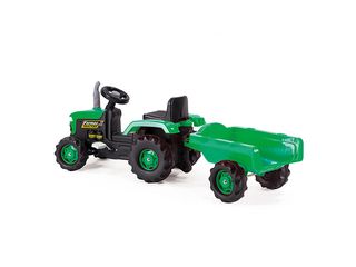 Obrázek 2 produktu Traktor dětský šlapací s vlečkou, zelený