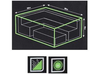 Obrázek 1 produktu Obal na zahradní nábytek XL ProGarden 300 x 200 x 80 cm, černý