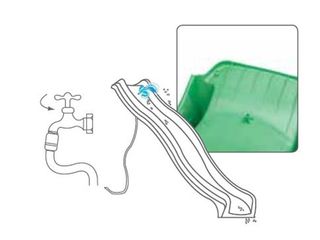 Obrázek 4 produktu Skluzavka s přípojkou na vodu zelená 2,90 m