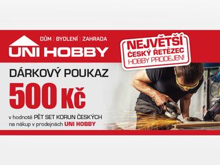 Obrázek 1 produktu UNI HOBBY- dárkový poukaz 500 Kč
