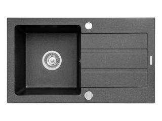 Obrázek 1 produktu Dřez granitový Athena 76x44, 1B1D, černý + dávkovač