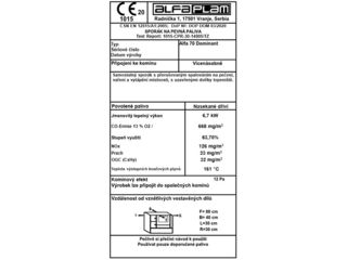 Obrázek 7 produktu Sporák Alfa 70 Dominant ECO, bílý, pravý, 6kW