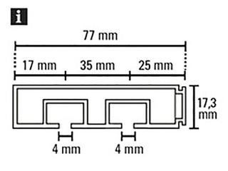 Obrázek 2 produktu Kolejnička GK 2, 120cm, bílá