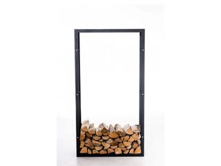 Obrázek 1 produktu Stojan na krbové dřevo, černý, 100x60x25cm, nosnost 100kg