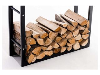 Obrázek 3 produktu Stojan na krbové dřevo, černý, 100x60x25cm, nosnost 100kg