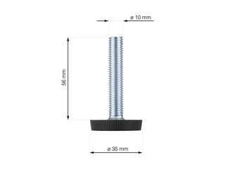 Obrázek 5 produktu Šroub stavěcí pr. 35mm, M10x56mm, černý, 2 ks