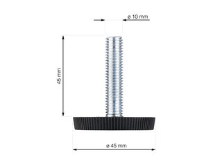 Obrázek 5 produktu Šroub stavěcí pr. 45mm, M10x45mm, černý, 2 ks