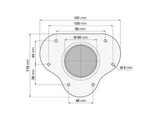 Obrázek 4 produktu Noha nábytková pr. 60x200mm, šedá