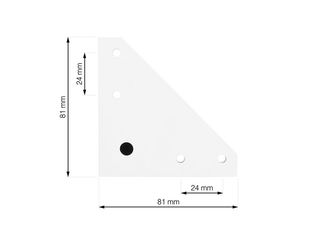 Obrázek 3 produktu Noha nábytková 40x40mm, L-100mm, bílá, 4 ks