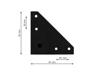 Obrázek 5 produktu Noha nábytková 40x40mm, L-100mm, černá, 4 ks