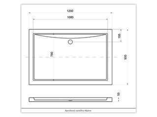 Obrázek 1 produktu Vanička sprchová Vermont 120x90x5,5