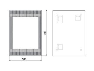 Obrázek 1 produktu Zrcadlo S N1B 50x70 cm