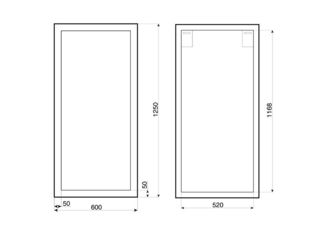 Obrázek 2 produktu Zrcadlo MDF 60x125 C rám