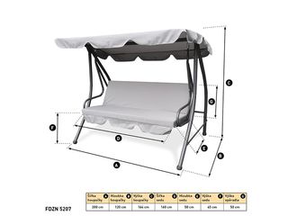 Obrázek 1 produktu Houpačka 3místná FIELDMANN - FDZN 5207