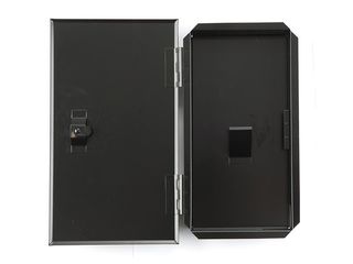 Obrázek 1 produktu Dvířka komínová dvojitá, černá, krycí rozm. 19,6x34,5cm, montážní rám 15,5x30,5cm