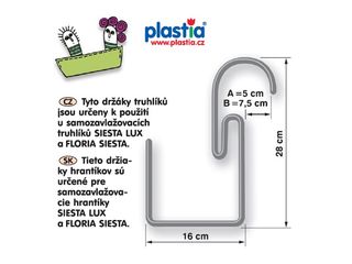 Obrázek 2 produktu Hák kovový Siestula 7,5cm, pozinkovaný