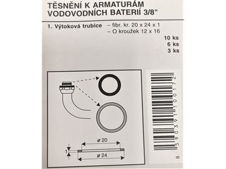 Obrázek 1 produktu těsnění ramínka výtok. trubice 3/8,