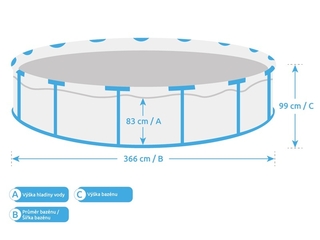 Obrázek 4 produktu Bazén Florida 3,66 x 0,99 m bez přísl.