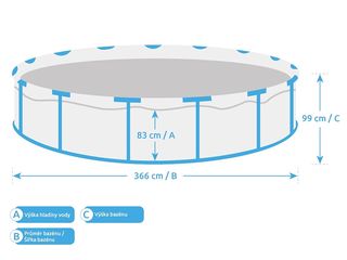 Obrázek 1 produktu Bazén Florida 3,66 x 0,99 m CIHLA bez přísl.