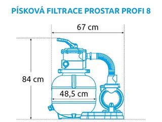 Obrázek 2 produktu Filtrace písková ProStar Profi 8 m3/h