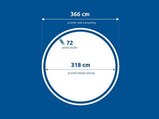 Obrázek 1 produktu Plocha skákací - trampolína Marimex 366 cm - průměr 318 cm (od r. 2016)