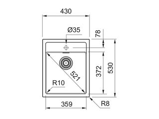 Obrázek 1 produktu Dřez Tectonite SID 610-40 černý 430x530 mm