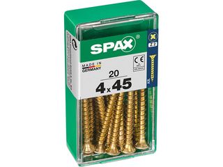 Obrázek 1 produktu Vrut 4x45, zápustná hlava, PZ, YELLOX, 20 ks (S)