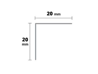 Obrázek 2 produktu Lišta L k ochraně rohu, 20x20mm, 2,9m, PVC, šedá