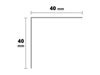 Obrázek 2 produktu Lišta L k ochraně rohu, 40x40mm, 2,9m, PVC, černá