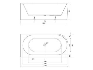 Obrázek 1 produktu Vana volně stojící Crea 170x82, rohová pravá, akrylátova