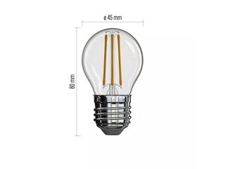 Obrázek 1 produktu Žárovka LED Filament mini Globe 3,4W(40W) 470lm E27 NW