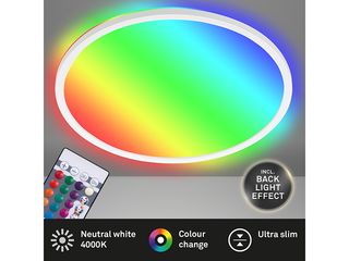 Obrázek 4 produktu Svítidlo stropní ultra ploché, podsvícené 22 W, 2700 lm, 4000 K + RGB-LED