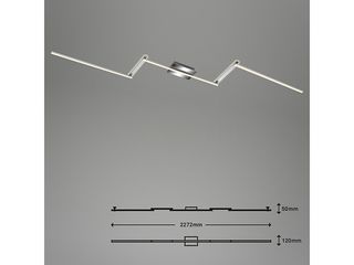 Obrázek 4 produktu Svítidlo stropní LED Staff, 24W, 2800lm, 3000K, 2272x120x50 mm, chrom