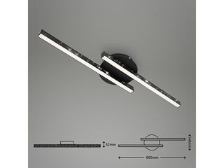 Obrázek 3 produktu Svítidlo nástěnné LED Rey, 10,5W, 1400lm, 3000K, 600x140x52 mm, černé