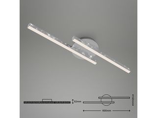 Obrázek 4 produktu Svítidlo nástěnné LED Rey, 10,5W, 1400lm, 3000K, 600x140x52 mm, chrom