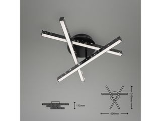 Obrázek 4 produktu Svítidlo nástěnné LED Rey, 15W, 2200lm, 3000K, 400x355x112 mm, černé