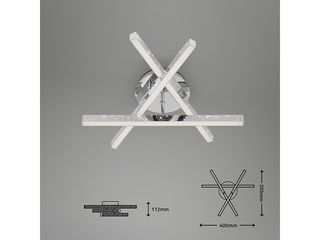 Obrázek 4 produktu Svítidlo nástěnné LED Rey, 15W, 2200lm, 3000K, 400x355x112 mm, chrom