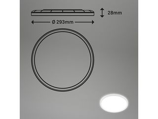 Obrázek 2 produktu Svítidlo stropní LED ultra ploché, 18W, 2400lm, 4000K, 293x28 mm, bílé