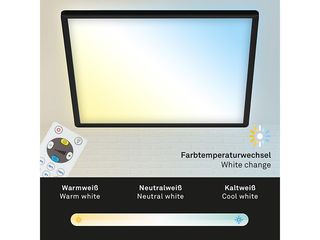 Obrázek 6 produktu Panel LED, 22W, 3000lm, 2700-6500K, 420x420x29mm, efekt podsvícení, černá