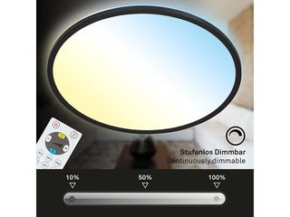 Obrázek 3 produktu Panel LED, 18W, 2400lm, 2700-6500K, 293x28 mm, efekt podsvícení, černá