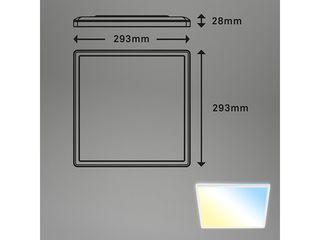 Obrázek 6 produktu Panel LED, 18W, 2400lm, 2700-6500K, 293x293x28 mm, efekt podsvícení, bílá