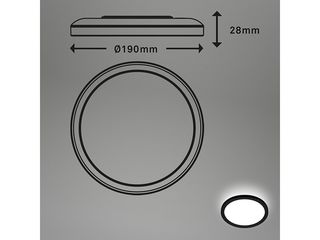 Obrázek 2 produktu Panel LED, 12W, 1400lm, 4000K, 190x28 mm, černá