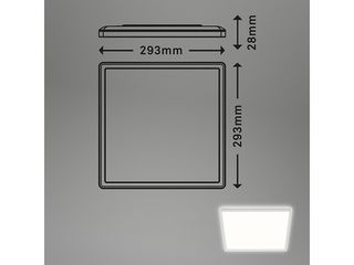 Obrázek 1 produktu Svítidlo stropní LED ultra ploché, 18W, 2400lm, 4000K, 293x293x28 mm, bílá