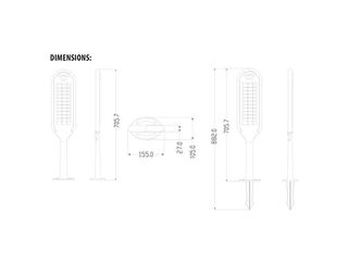 Obrázek 1 produktu Lampa solární LED se senzorem 400lm IP65