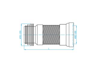 Obrázek 1 produktu WC dopojení 275 - 550, flexi