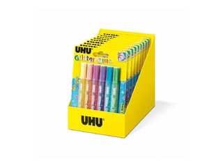 Obrázek 1 produktu Lepidlo gelové třpytivé UHU Glitter Glue Shiny, sada 6x10 ml